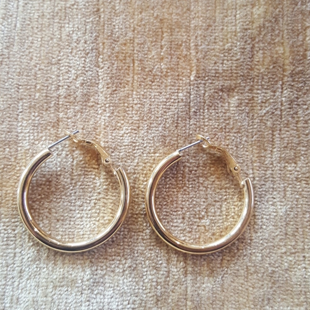 Gold hoop earrings